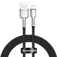 Кабель USB на Lightning 2.4A для техніки Apple шнур лайтнінг на юсб Baseus Cafule Series Metal Data Cable 1м