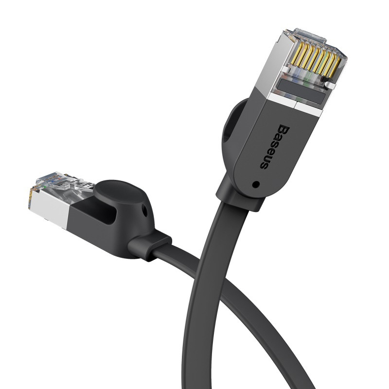 Мережевий кабель для інтернету BASEUS UTP LAN Cat6 High Speed RJ45 Gigabit Network Cable 0.5 м (чорний)