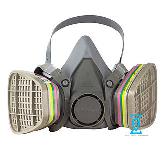 Респіратор напівмаска для хімії 6200 з фільтрами 6059 (Сертифікат)