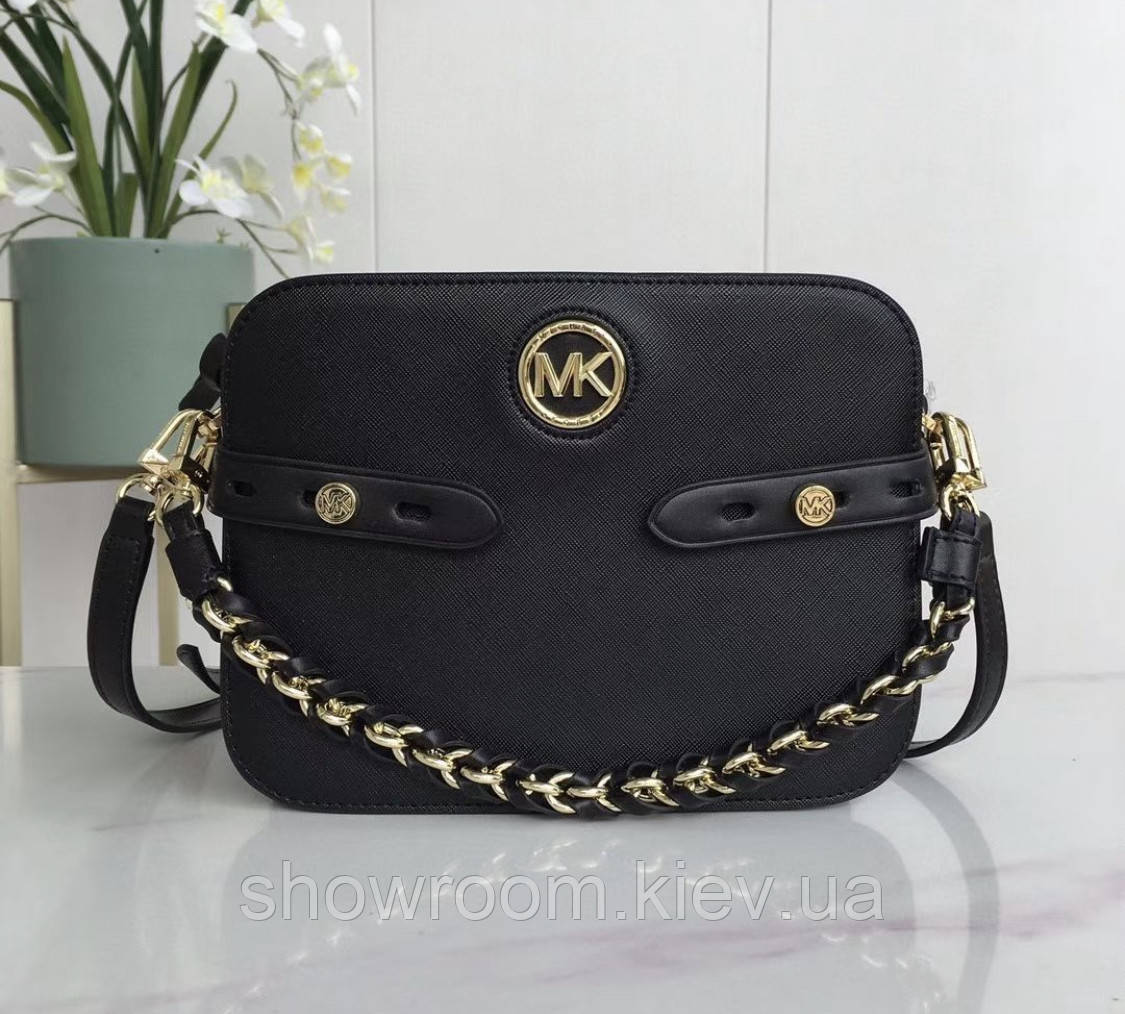 Сумка шкіряна жіноча MK Carmen black