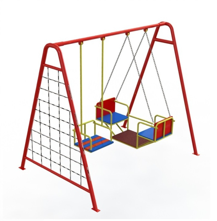 Дитячі гойдалки тримісні, фото 1