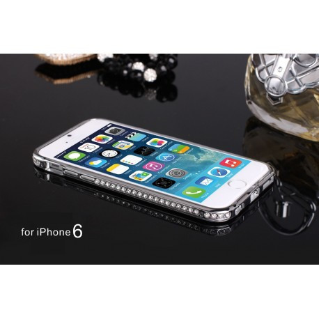 Бампер Silver Luxury SWAROVSKI Diamond Aluminium for iPhone 6/6S (4.7)