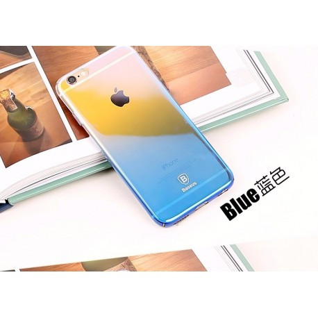 Ультратонкий пластиковий чохол з градієнтом Baseus Glaze Case для iPhone 7 Plus Синій