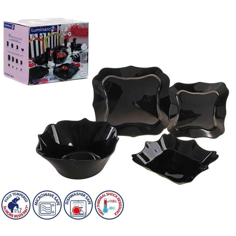 Сервиз Authentic Black 19 предметов Luminarc E6196