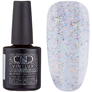 Топ для лаку CND Vinylux Glitter, 15 мл з блискітками голограммными