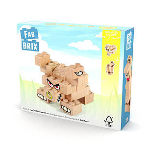 Конструктор дерев'яний FabBRIX JG 1802 Farm Animals Сільська ферма