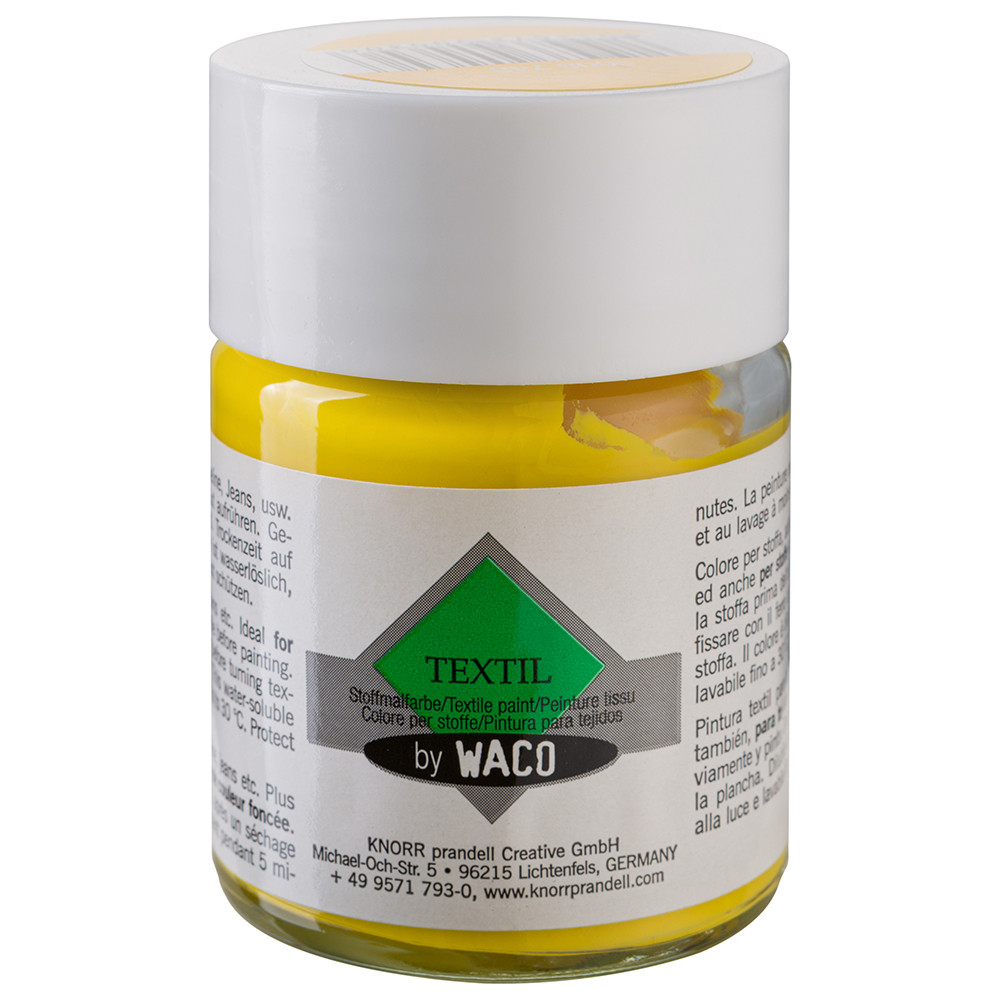 Фарба текстильна акрилова для тканини жовта Waco 219008748