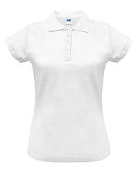 Футболка поло жіноча з коміром біла JHK - WHPOPL200