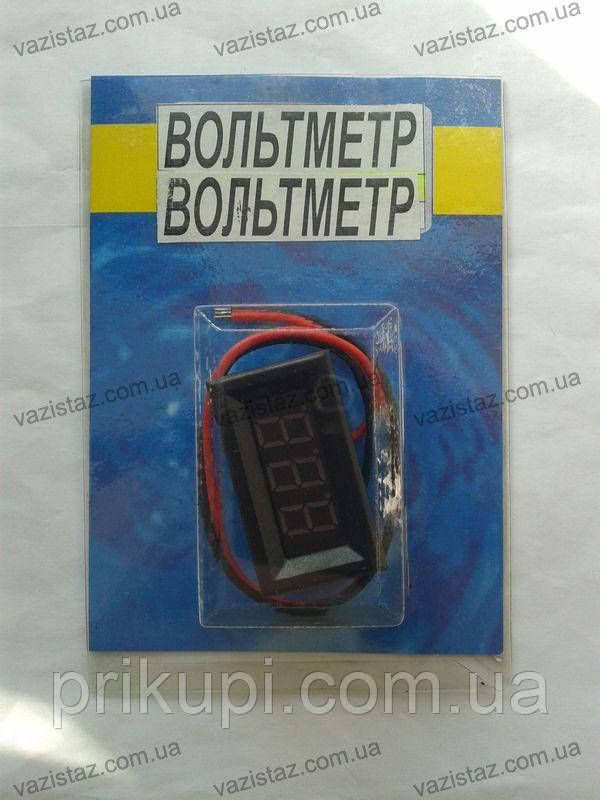 Цифровий вольтметр автомобільний 12V вбудовуваний (маленький)