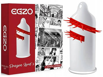 Презервативи насадка з вусиками шипами Egzo Dragon Lord's.Премий клас! Великобританія.