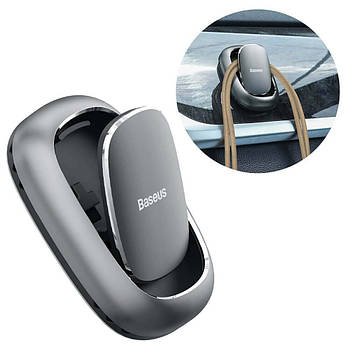 Тримач-гачок металевий 2шт Baseus Beetle Vehicle Hook настінний / у машину (сірий)