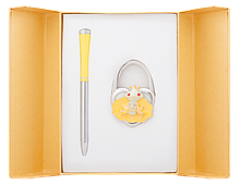Набір подарунковий "Fairy Tale": ручка кулькова + гачок д/ сумки, жовтий