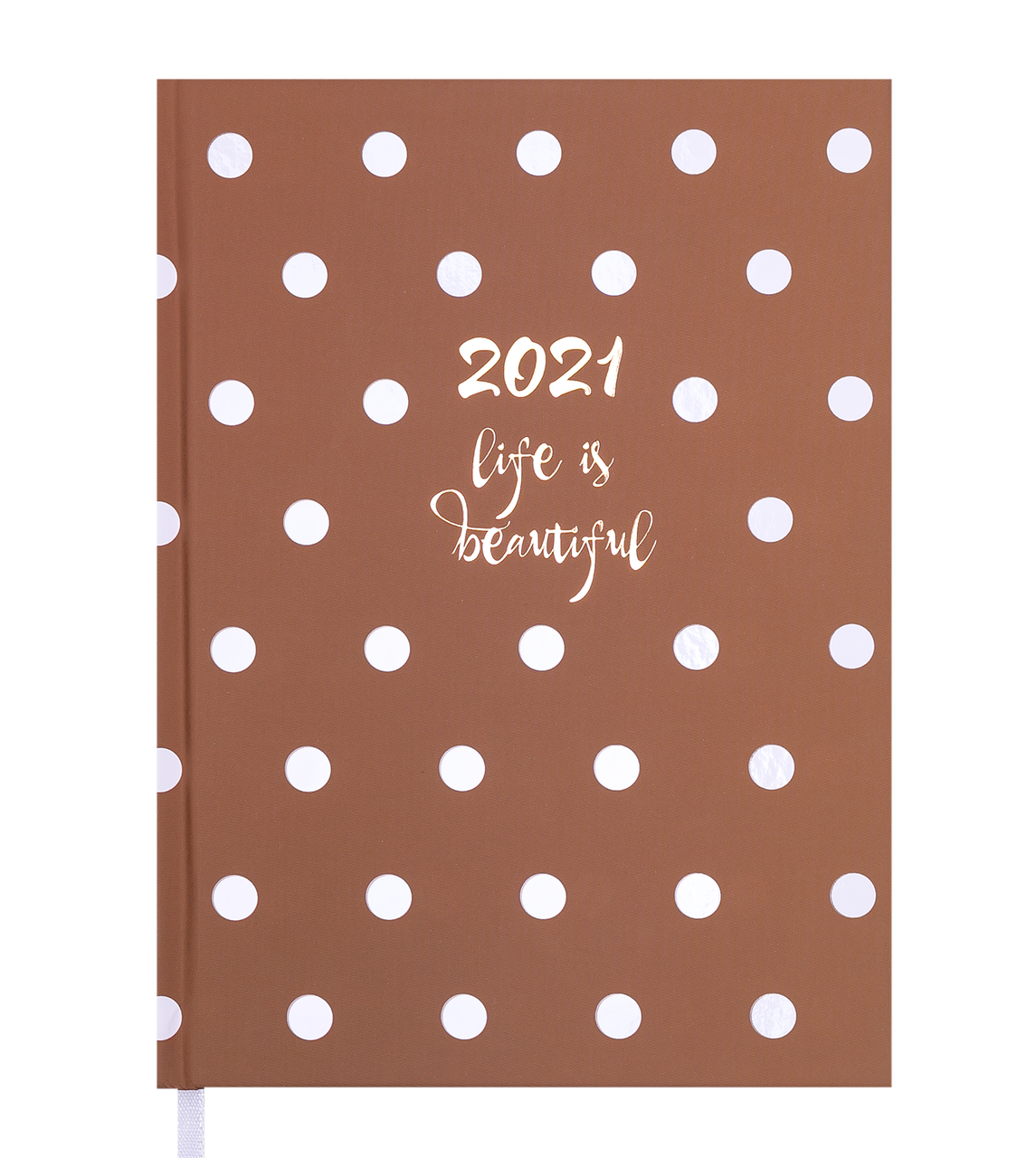 Щоденник датир. 2021 ELEGANT, A5, коричневий