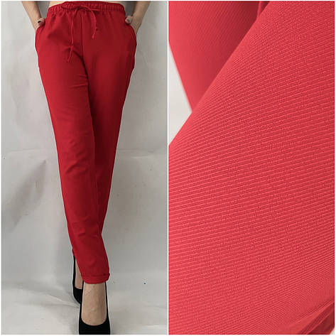 Літні штани (супер софт, діагональка), No19 червоний, фото 2