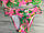 Модний роздільний купальник для дівчинки з малюнком і рюшами, рожевий, фото 5