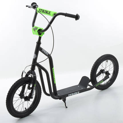 Самокат I-TRIKE дорослий, сталь, 2 колеса 14 ", чорний, SR2-044-1-B, фото 1