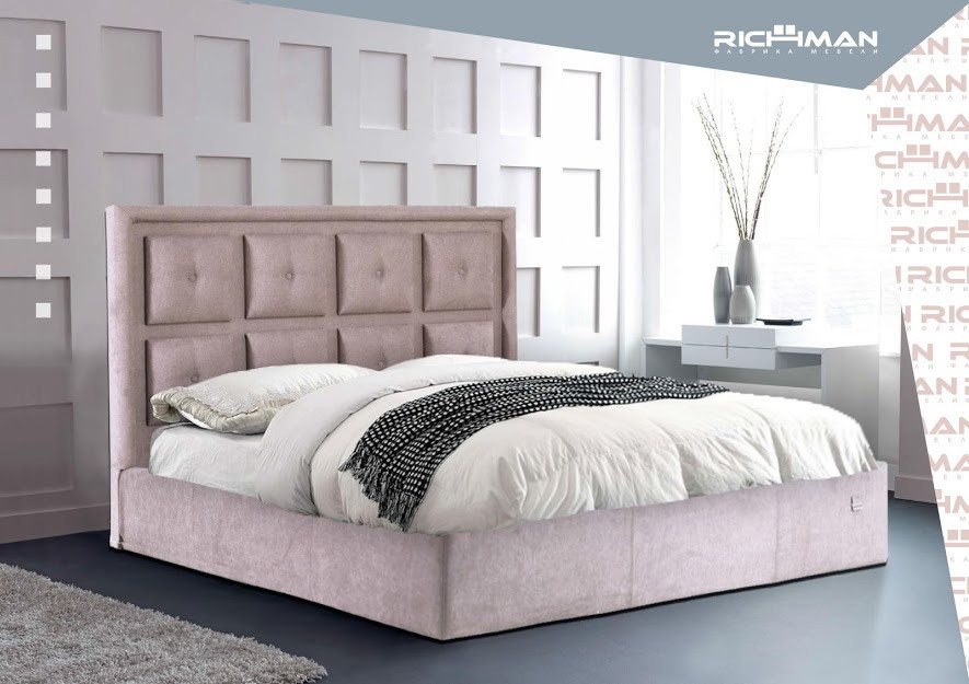 Двоспальне ліжко з м'яким наголов'ям Віндзор Richman, фото 1