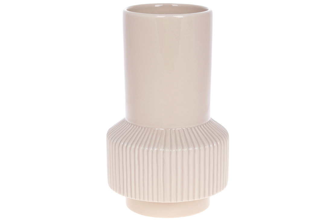 Ваза керамічна 22см, колір - бежевий ТОВАР ВІД ВИРОБНИКА