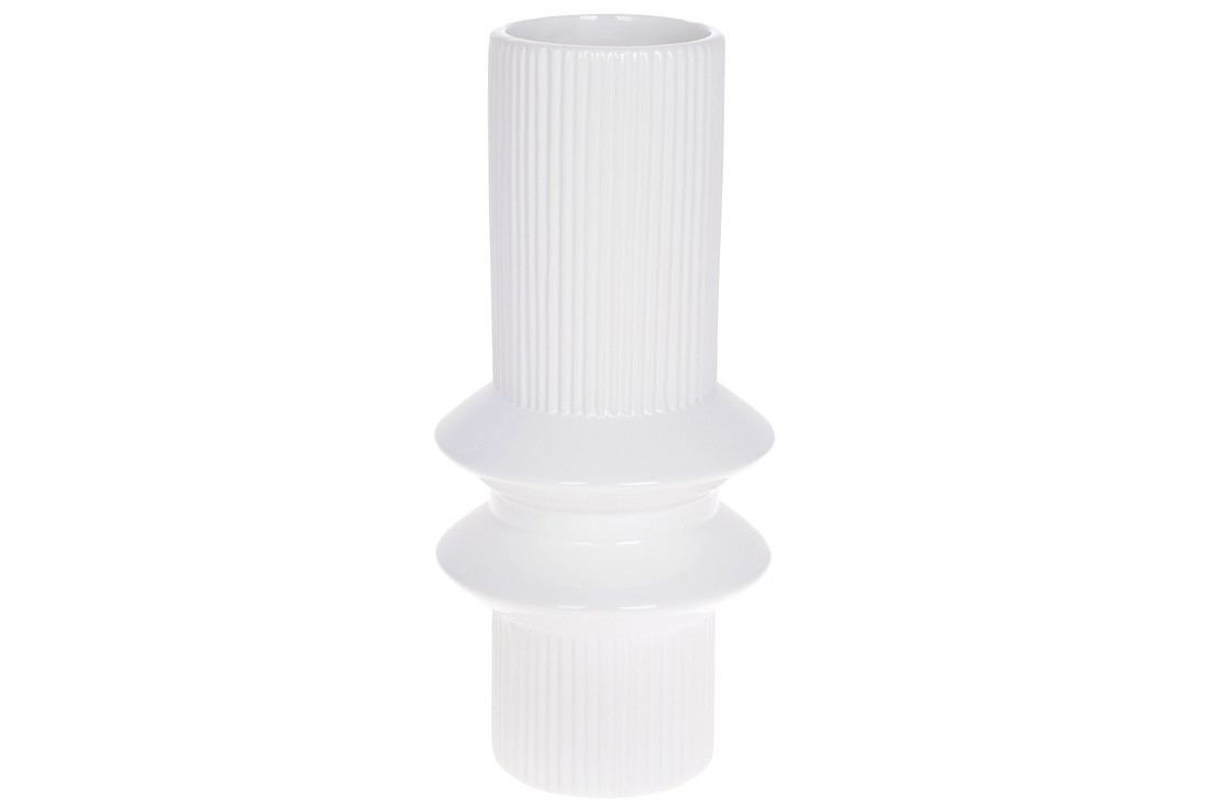 Ваза керамічна 28см, колір - білий ТОВАР ВІД ВИРОБНИКА