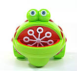 Каталка з мильними бульбашками жабка з синьою ручкою, мелодії, підсвітка, фото 3