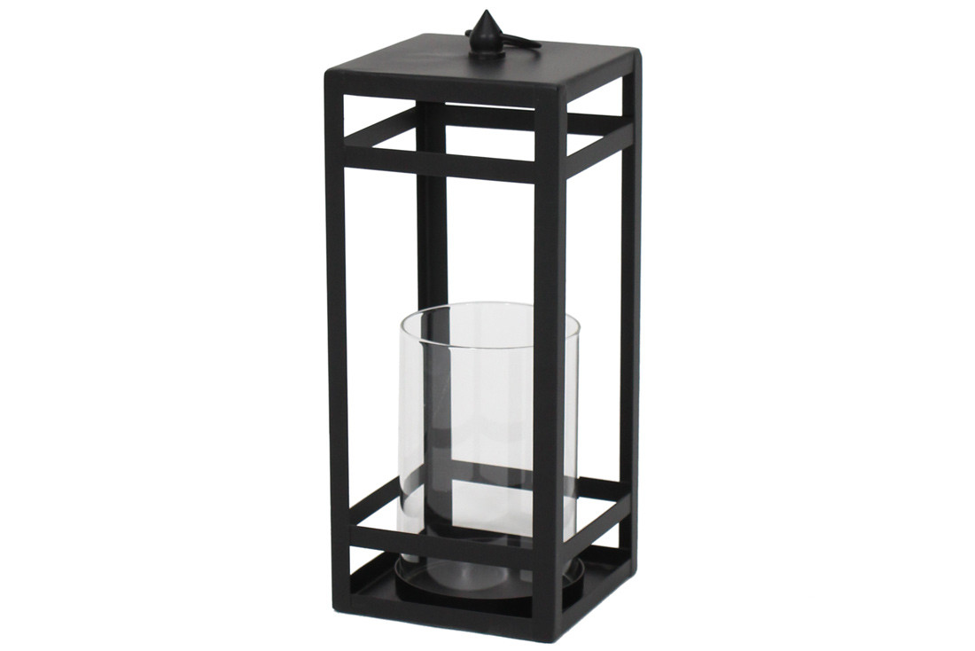 Свічник металевий Teco, 33см, колір - чорний ТОВАР ВІД ВИРОБНИКА