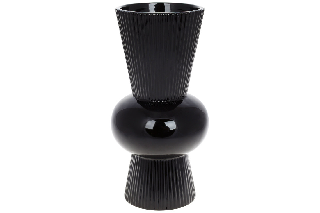 Ваза керамічна 30см, колір - чорний ТОВАР ВІД ВИРОБНИКА