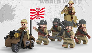 Военные фигурки,Набор Япония №2 военный конструктор, аналог лего, BrickArms