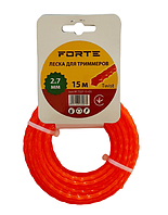 Леска для мотокос 2.7 мм х15 м крученый квадрат Forte (TS27-15-03)