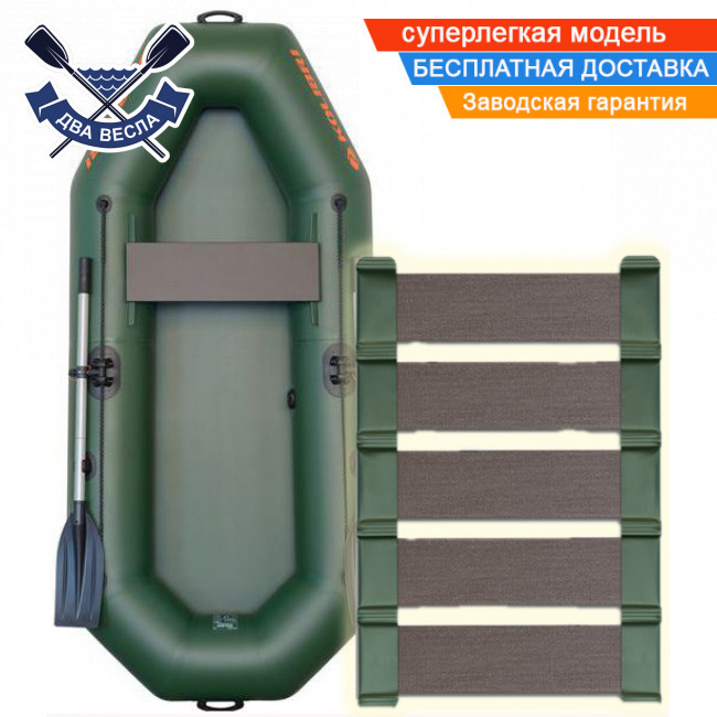 Надувний човен Kolibri K-230 одномісний гребний човен ПВХ Колібрі рейковий настил