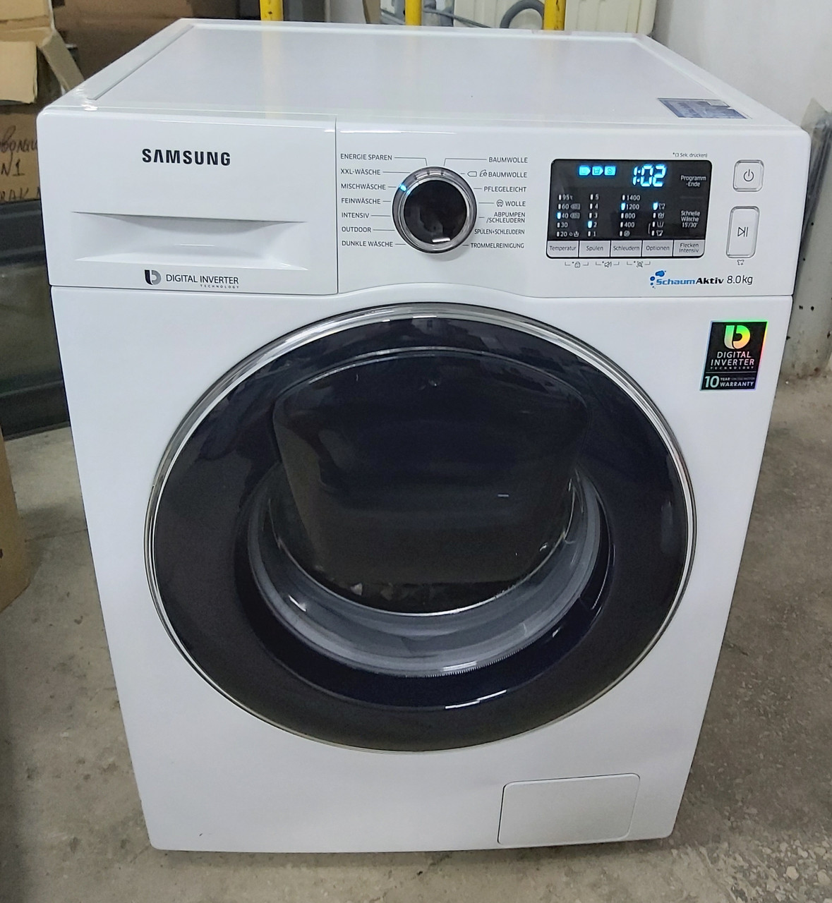 Пральна машина на 8кг Самсунг Samsung WW8EK5400UW з дозагрузкой