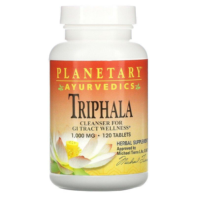 Planetary Herbals Ayurvedics Triphala 1000 mg 120 таблеток, фото 1