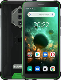 Blackview BV6600 Black Orange Green 4 Гб/64 Гб 8580 мА·год NFC Android 10 захищений смартфон Зелений