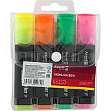 Маркер Highlighter D2501, 1-5 мм кліноп, набір із 4 кв, фото 3