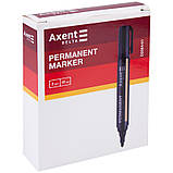Маркер Axent Delta Permanent Standard D2604, 2 мм, круглий чорний, фото 3