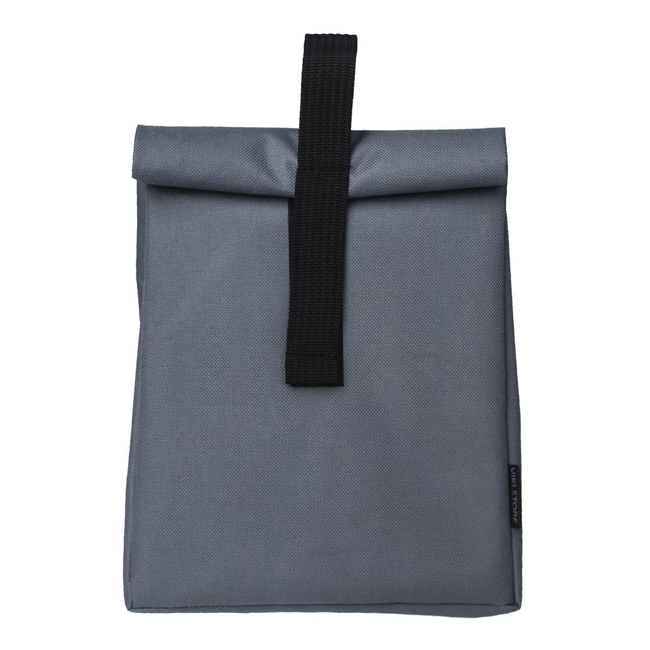 Термосумка Ролтоп VS Thermal Eco Bag сірого кольору