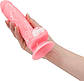 Фаллоімітатор, що світиться в темряві ADDICTION - BRANDON - 7.5" - PINK G.I.D. /W PB + віброкуля, 19х3,8 см., фото 7