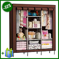 Складной тканевый шкаф Storage Wardrobe130 х 45 х 175 см, компактный складной шкаф для домашнего использования