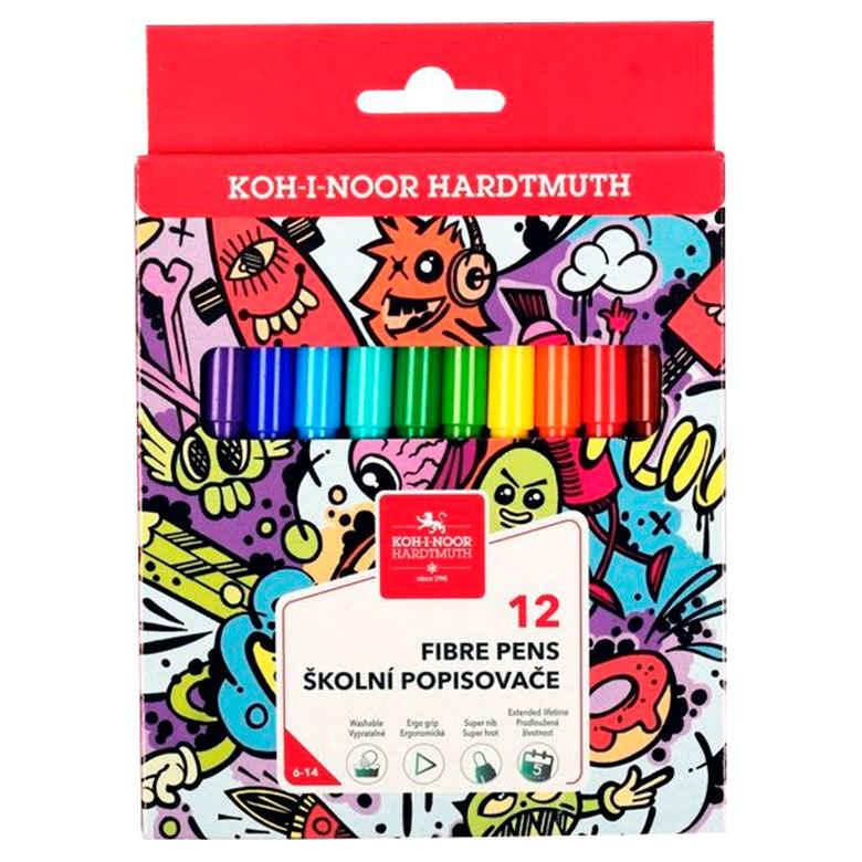 Фломастери 12кол. Koh-i-Noor Teenage 771002/12 картон, фото 1