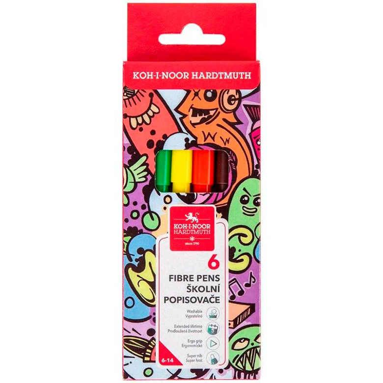 Фломастери 6кол. Koh-i-Noor Teenage 771002/6 картон, фото 1