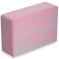 Блок для йоги мультиколор (23х15х7,5 см) FI-5164 Рожевий