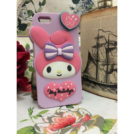 Силіконовий Чохол My Melody на IPhone 4/4S, Фіолетовий