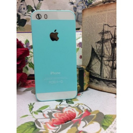 Чохол пластик М'ятний з логотипом на IPhone 5/5S