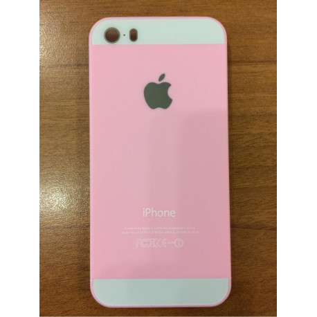 Чохол пластик Рожевий з логотипом на IPhone 5/5S