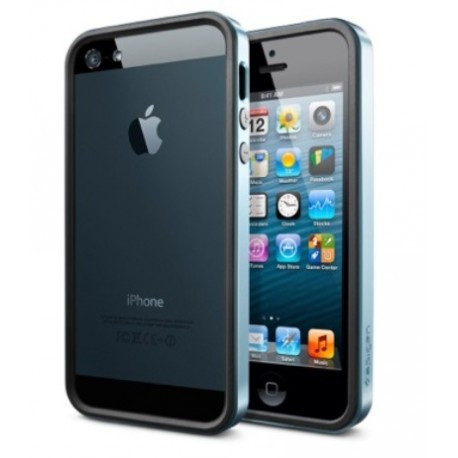 Бампер SGP Neo Hybrid EX Slim Black/Blue для iPhone 5/5S