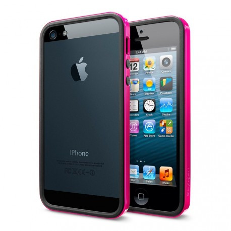 Бампер SGP Neo Hybrid EX Slim Black/Pink для iPhone 5/5S