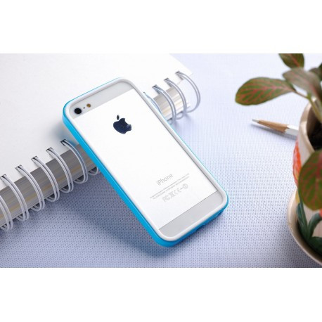 Бампер SGP Neo Hybrid EX Slim White/Blue для iPhone 5/5S