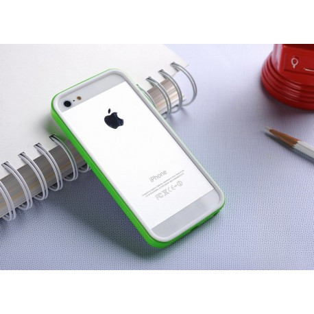 Бампер SGP Neo Hybrid EX Slim White/Green для iPhone 5/5S