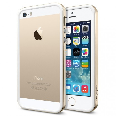 Бампер SGP Neo Hybrid EX Slim White/Gold для iPhone 4/4S