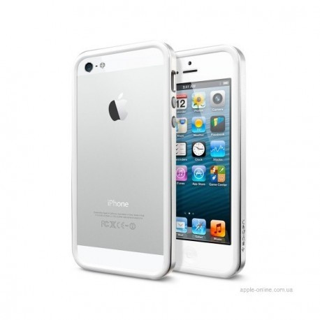 Бампер SGP Neo Hybrid EX Slim White/Silver для iPhone 4/4S