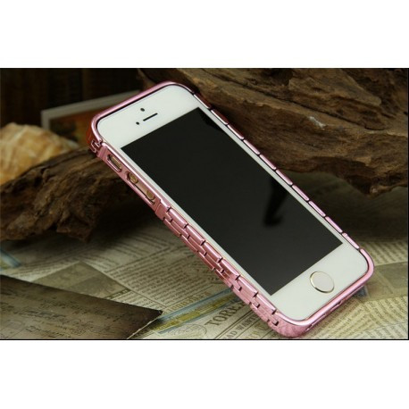 Бампер Aluminum Knuckle для iPhone 5/5S Рожевий